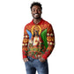 Personalized Eritrea Jesus Christmas Long Sleeve Polo Shirt Camel Emblem Ugly Pattern Festive Holiday