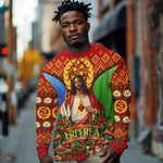 Personalized Eritrea Jesus Christmas Long Sleeve Shirt Camel Emblem Ugly Pattern Festive Holiday