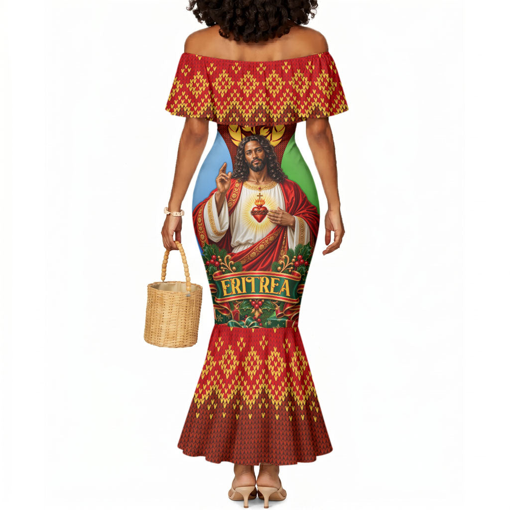 Personalized Eritrea Jesus Christmas Mermaid Dress Camel Emblem Ugly ...