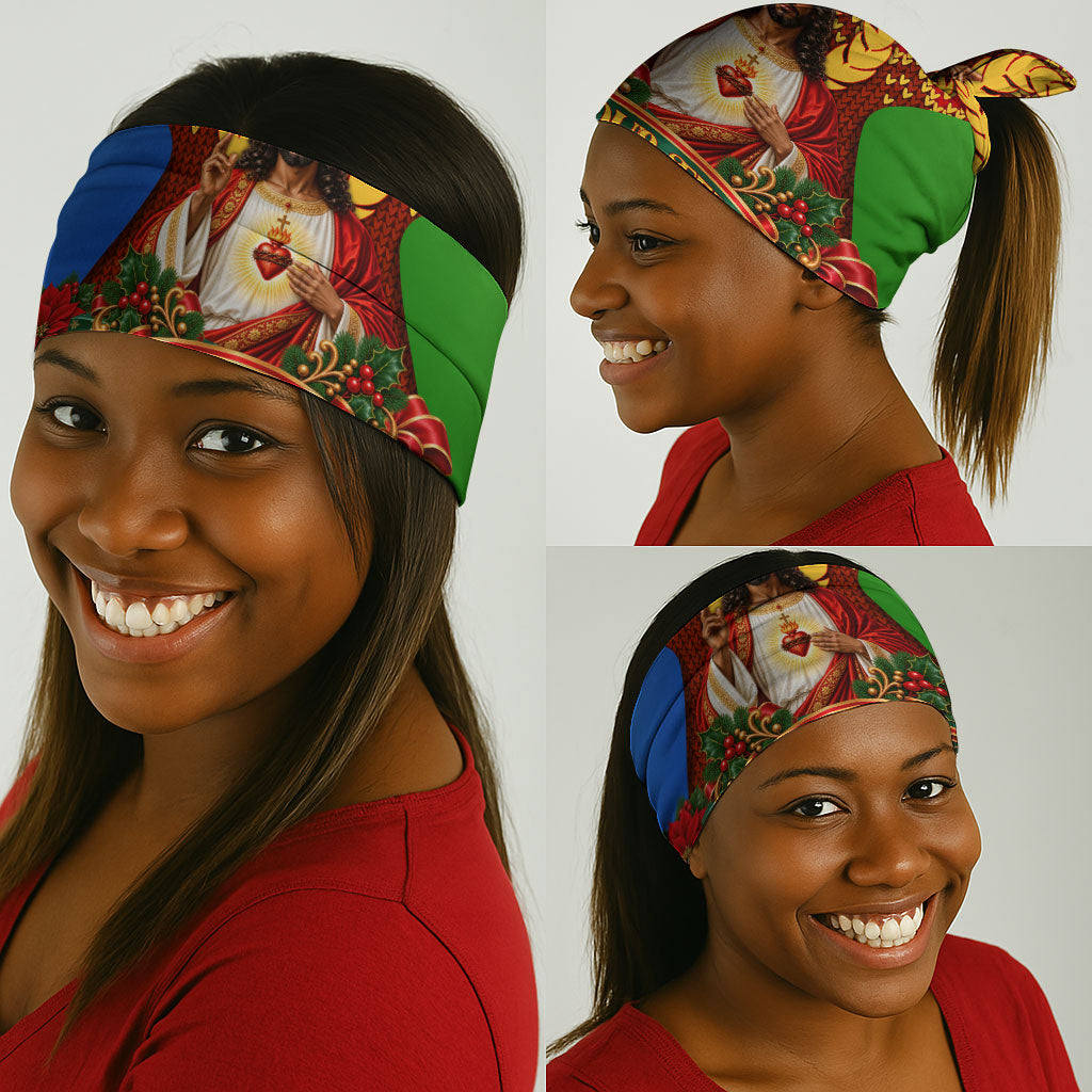 Personalized Eritrea Jesus Christmas Neck Gaiter Camel Emblem Ugly Pattern Festive Holiday