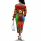 Personalized Eritrea Jesus Christmas Off The Shoulder Long Sleeve Dress Camel Emblem Ugly Pattern Festive Holiday