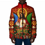 Personalized Eritrea Jesus Christmas Padded Jacket Camel Emblem Ugly Pattern Festive Holiday