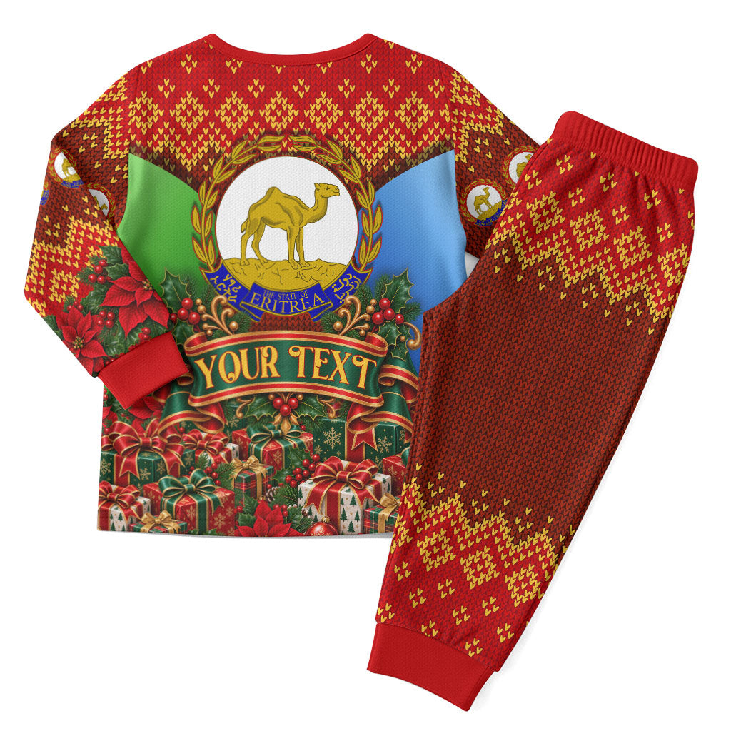 Personalized Eritrea Jesus Christmas Pajama Set Camel Emblem Ugly ...