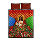 Personalized Eritrea Jesus Christmas Quilt Bed Set Camel Emblem Ugly Pattern Festive Holiday