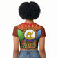 Personalized Eritrea Jesus Christmas Raglan Cropped T shirt Camel Emblem Ugly Pattern Festive Holiday