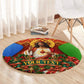 Personalized Eritrea Jesus Christmas Round Carpet Camel Emblem Ugly Pattern Festive Holiday