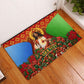 Personalized Eritrea Jesus Christmas Rubber Doormat Camel Emblem Ugly Pattern Festive Holiday