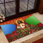 Personalized Eritrea Jesus Christmas Rubber Doormat Camel Emblem Ugly Pattern Festive Holiday