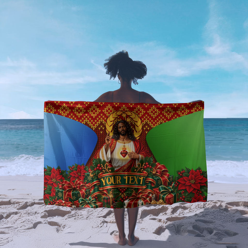 Personalized Eritrea Jesus Christmas Sarong Camel Emblem Ugly Pattern Festive Holiday