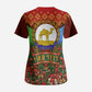 Personalized Eritrea Jesus Christmas Scrub Top Camel Emblem Ugly Pattern Festive Holiday