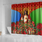 Personalized Eritrea Jesus Christmas Shower Curtain Camel Emblem Ugly Pattern Festive Holiday