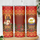 Personalized Eritrea Jesus Christmas Skinny Tumbler Camel Emblem Ugly Pattern Festive Holiday