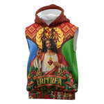 Personalized Eritrea Jesus Christmas Sleeveless Hoodie Camel Emblem Ugly Pattern Festive Holiday