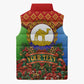 Personalized Eritrea Jesus Christmas Sleeveless Puffer Jacket Camel Emblem Ugly Pattern Festive Holiday