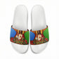 Personalized Eritrea Jesus Christmas Slide Sandals Camel Emblem Ugly Pattern Festive Holiday