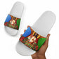 Personalized Eritrea Jesus Christmas Slide Sandals Camel Emblem Ugly Pattern Festive Holiday