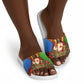 Personalized Eritrea Jesus Christmas Slide Sandals Camel Emblem Ugly Pattern Festive Holiday
