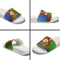 Personalized Eritrea Jesus Christmas Slide Sandals Camel Emblem Ugly Pattern Festive Holiday