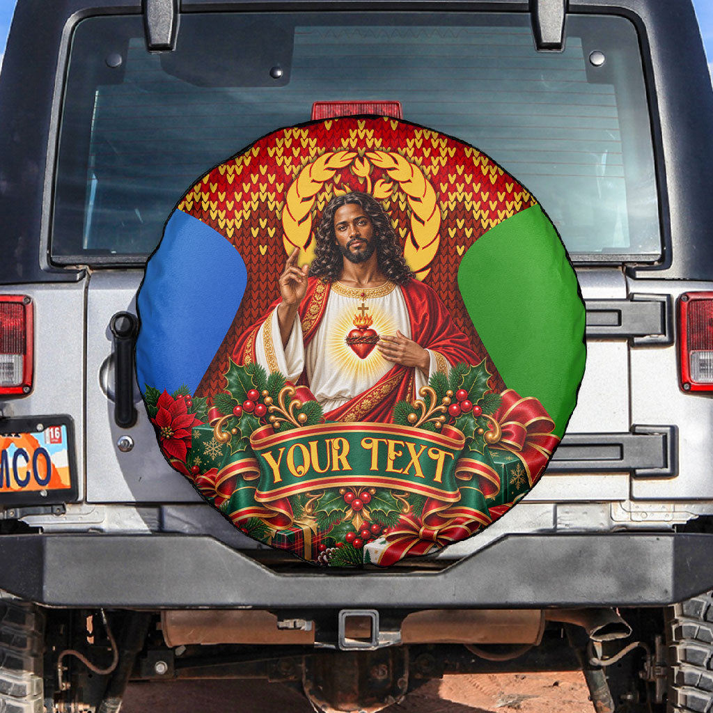 Personalized Eritrea Jesus Christmas Spare Tire Cover Camel Emblem Ugly Pattern Festive Holiday