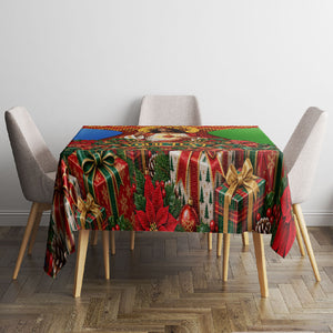 Personalized Eritrea Jesus Christmas Tablecloth Camel Emblem Ugly Pattern Festive Holiday