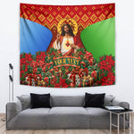 Personalized Eritrea Jesus Christmas Tapestry Camel Emblem Ugly Pattern Festive Holiday