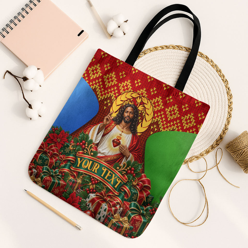 Personalized Eritrea Jesus Christmas Tote Bag Camel Emblem Ugly Pattern ...