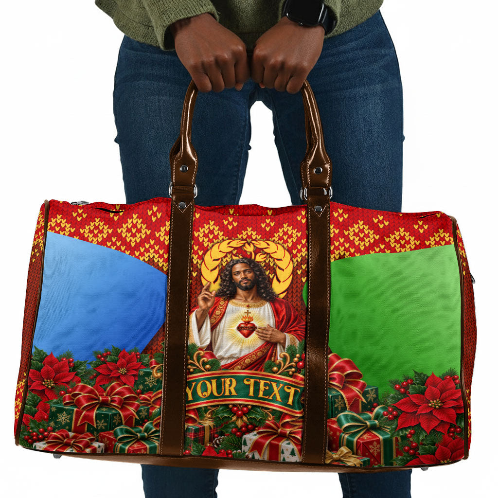 Personalized Eritrea Jesus Christmas Travel Bag Camel Emblem Ugly ...