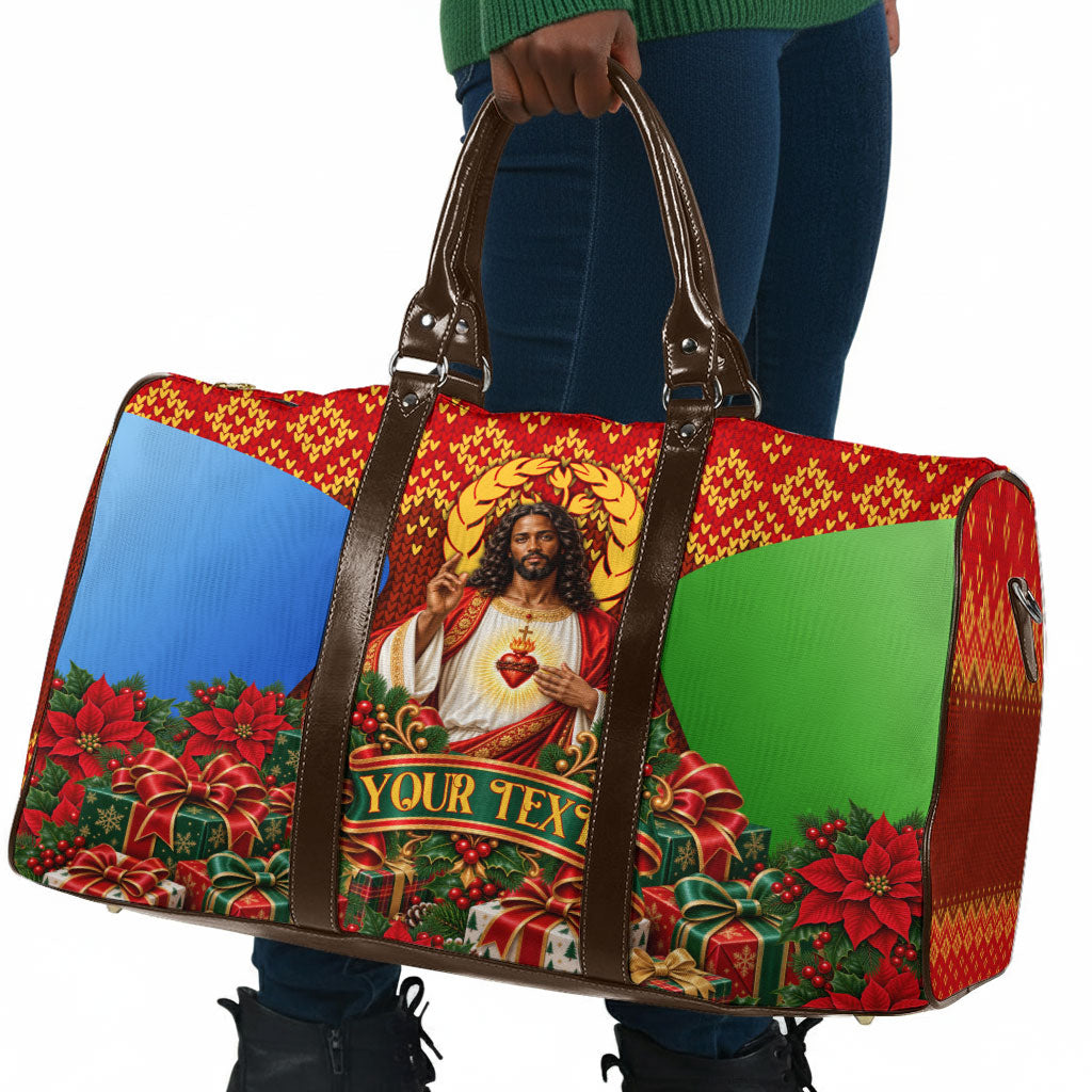 Personalized Eritrea Jesus Christmas Travel Bag Camel Emblem Ugly ...