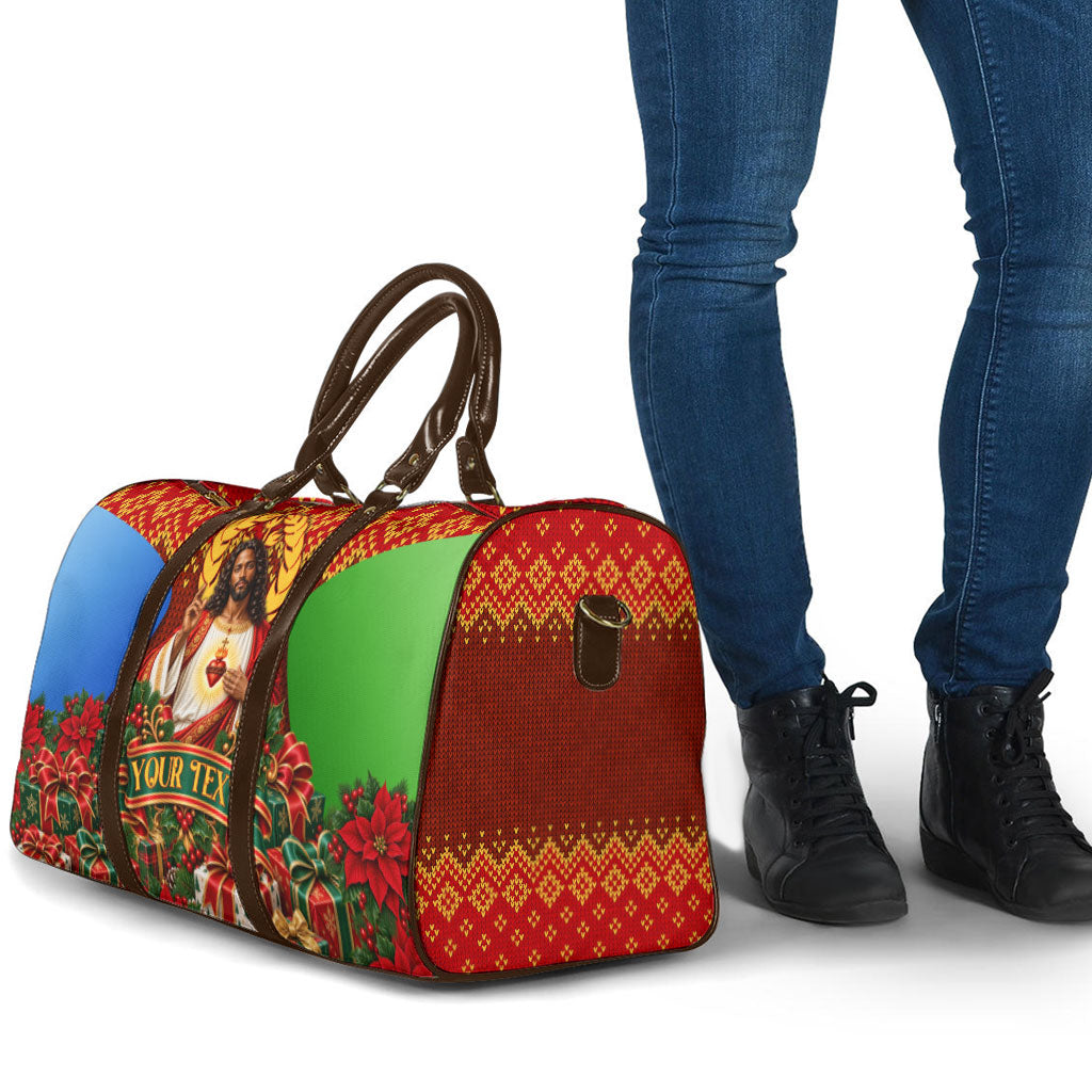 Personalized Eritrea Jesus Christmas Travel Bag Camel Emblem Ugly ...