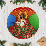 Eritrea Jesus Christmas Tree Skirt Camel Emblem Ugly Pattern Festive Holiday