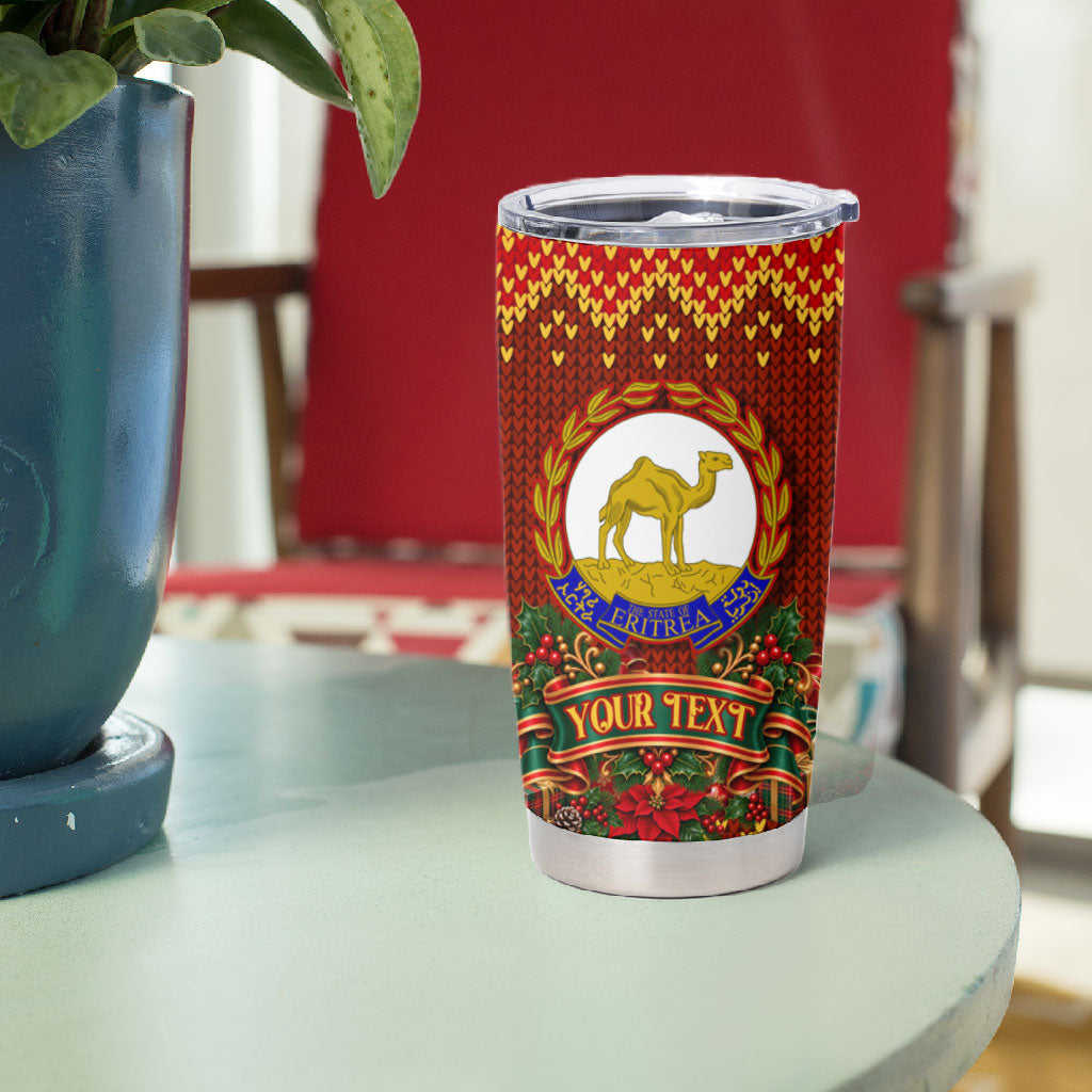 Personalized Eritrea Jesus Christmas Tumbler Cup Camel Emblem Ugly ...