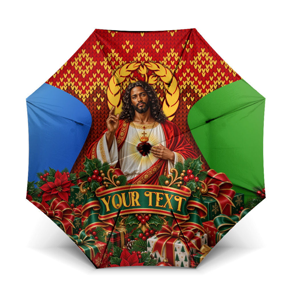 Personalized Eritrea Jesus Christmas Umbrella Camel Emblem Ugly Pattern ...