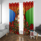 Personalized Eritrea Jesus Christmas Window Curtain Camel Emblem Ugly Pattern Festive Holiday