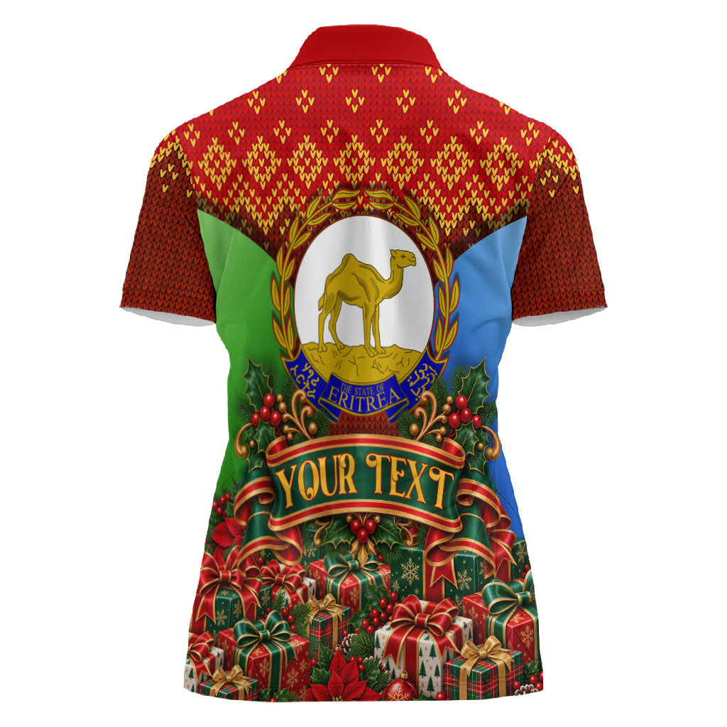 Personalized Eritrea Jesus Christmas Women Polo Shirt Camel Emblem Ugly ...