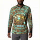 Horus Eye of Ra Button Sweatshirt Golden Falcon Ancient Egyptian Symbol in Futuristic
