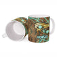 Horus Eye of Ra Ceramic Mug Golden Falcon Ancient Egyptian Symbol in Futuristic