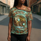 Horus Eye of Ra Cross Shoulder Shirt Golden Falcon Ancient Egyptian Symbol in Futuristic