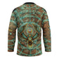 Horus Eye of Ra Hockey Jersey Golden Falcon Ancient Egyptian Symbol in Futuristic