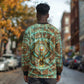 Horus Eye of Ra Long Sleeve Shirt Golden Falcon Ancient Egyptian Symbol in Futuristic