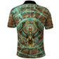 Horus Eye of Ra Polo Shirt Golden Falcon Ancient Egyptian Symbol in Futuristic
