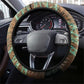 Horus Eye of Ra Steering Wheel Cover Golden Falcon Ancient Egyptian Symbol in Futuristic