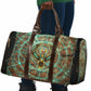Horus Eye of Ra Travel Bag Golden Falcon Ancient Egyptian Symbol in Futuristic