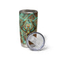Horus Eye of Ra Tumbler Cup Golden Falcon Ancient Egyptian Symbol in Futuristic