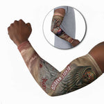 Horus Behdety Warrior Arm Sleeves with Falcon Mask and Spear Ancient Egyptian Combat