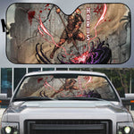 Horus Behdety Warrior Auto Sun Shade with Falcon Mask and Spear Ancient Egyptian Combat