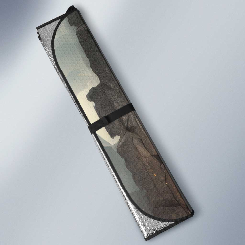 Horus Behdety Warrior Auto Sun Shade with Falcon Mask and Spear Ancient Egyptian Combat