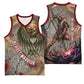 Horus Behdety Warrior Basketball Jersey with Falcon Mask and Spear Ancient Egyptian Combat