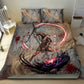 Horus Behdety Warrior Bedding Set with Falcon Mask and Spear Ancient Egyptian Combat