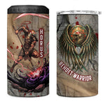 Horus Behdety Warrior 4 in 1 Can Cooler Tumbler with Falcon Mask and Spear Ancient Egyptian Combat
