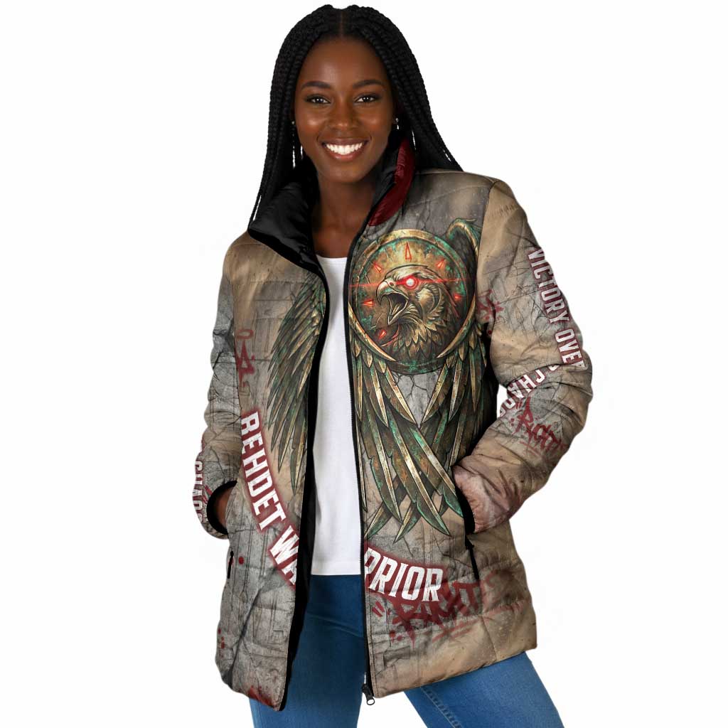Horus Behdety Warrior Padded Jacket with Falcon Mask and Spear Ancient Egyptian Combat